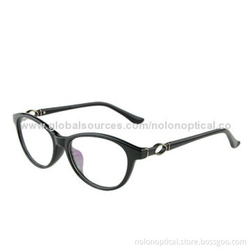 Retro Round Cat Eye Glasses, Front with Two Tone Acetate Color